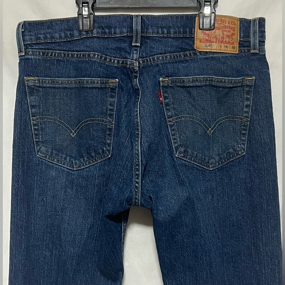 Levi's 505 Regular Fit Straight Leg Low-Stretch Denim Jeans Classic - Picture 8 of 11